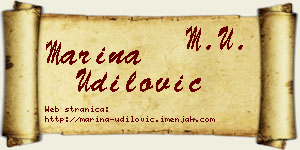 Marina Udilović vizit kartica